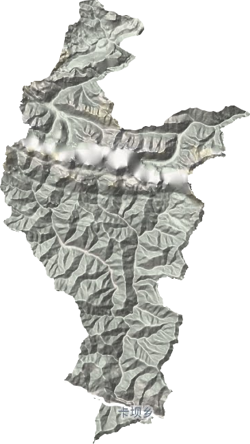 卡坝乡地形地图