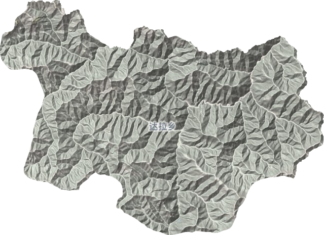 达拉乡地形地图