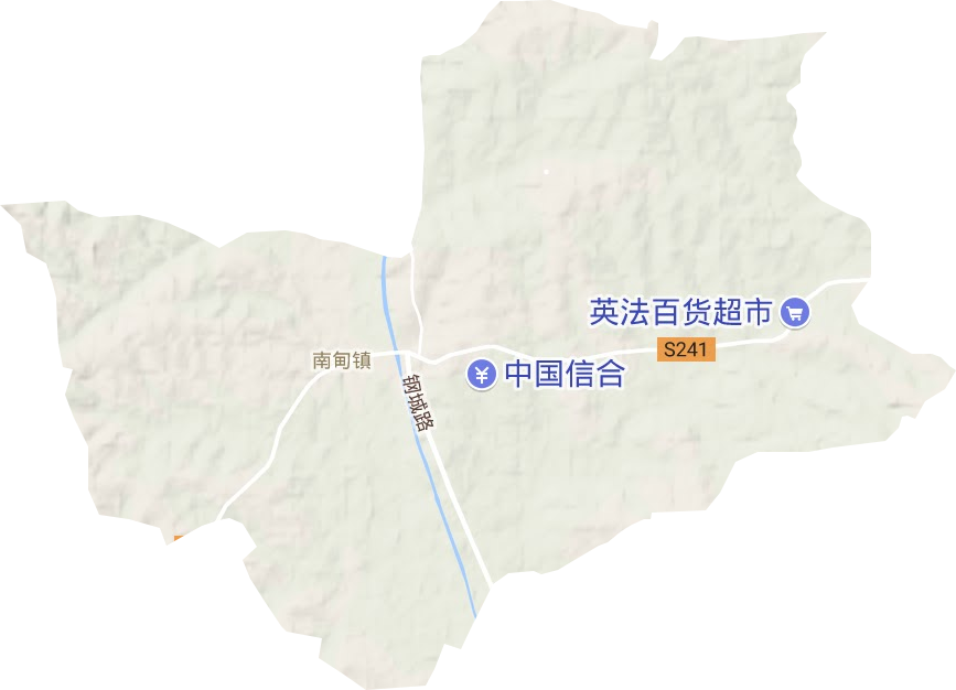 南甸镇地形地图