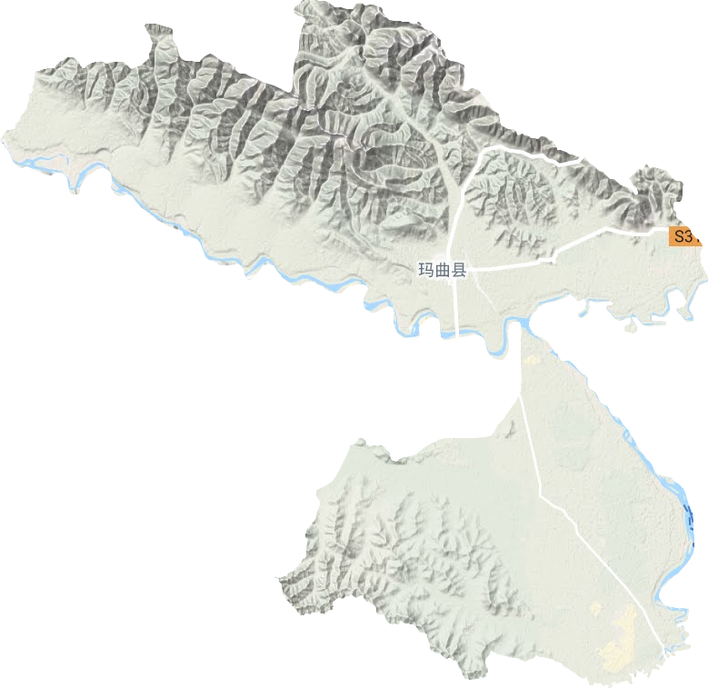 尼玛镇地形地图