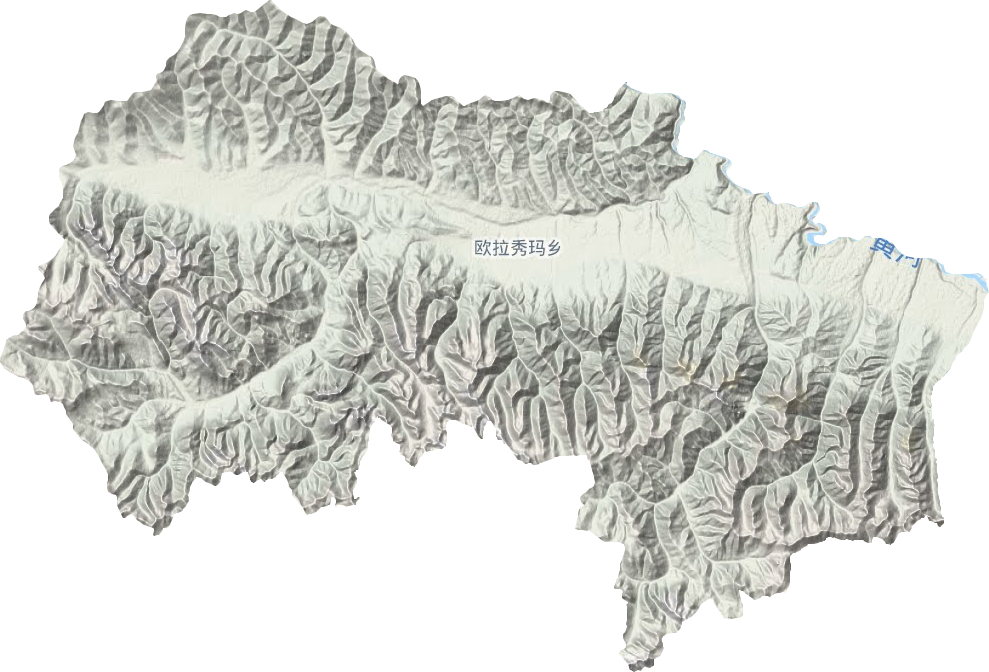 欧拉秀玛乡地形地图