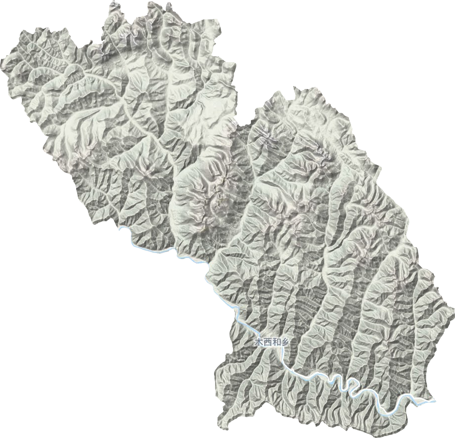 木西合乡地形地图