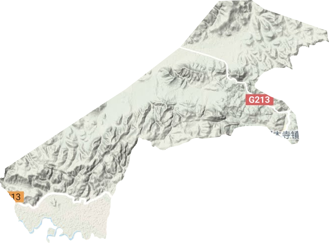 郎木寺镇地形地图