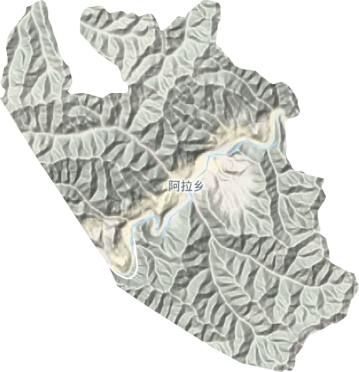 阿拉乡地形地图