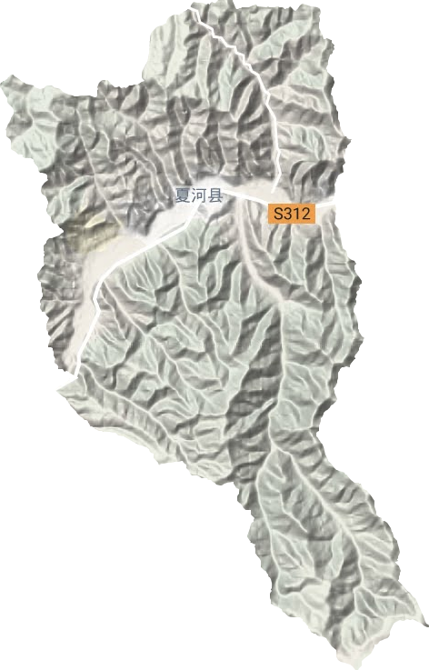 拉卜楞镇地形地图