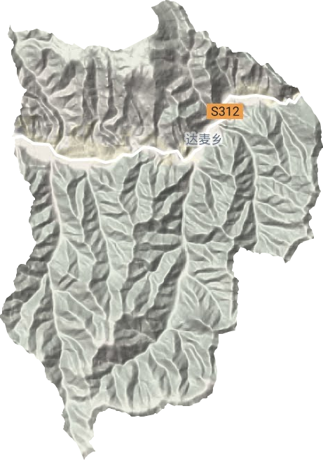 达麦乡地形地图