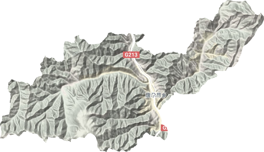 唐尕昂乡地形地图