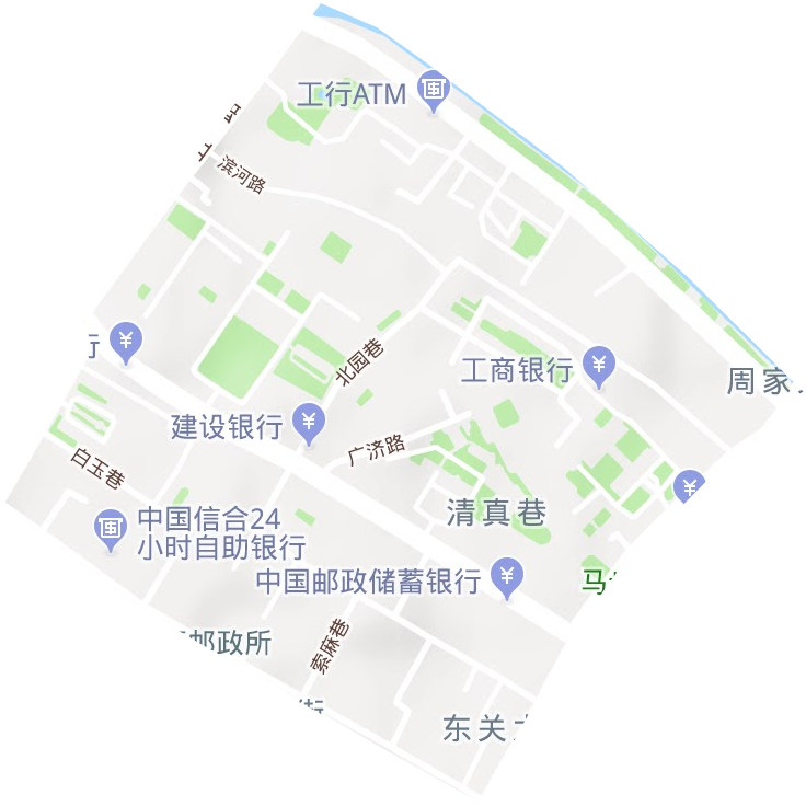 东关大街街道地形地图