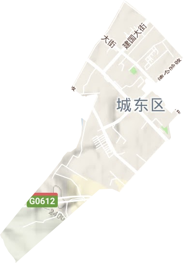 大众街街道地形地图