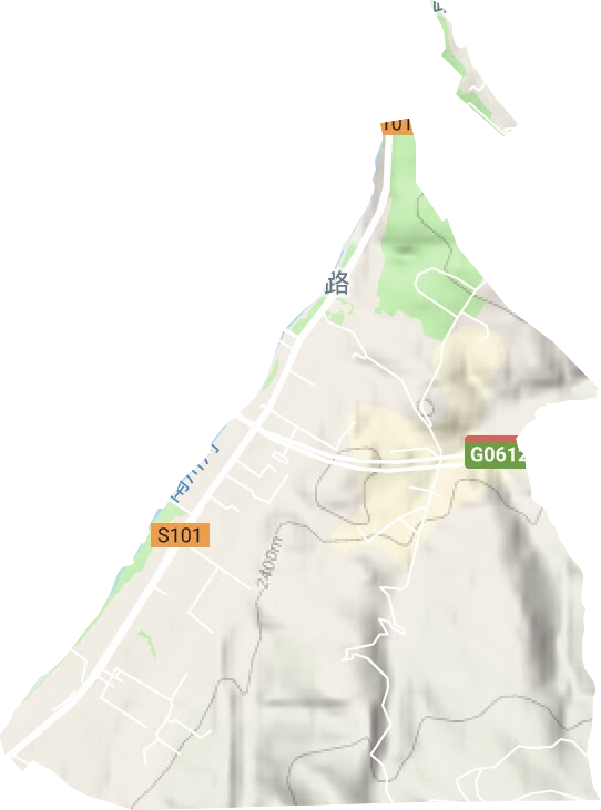 南川东路街道地形地图