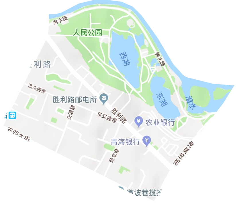 胜利路街道地形地图