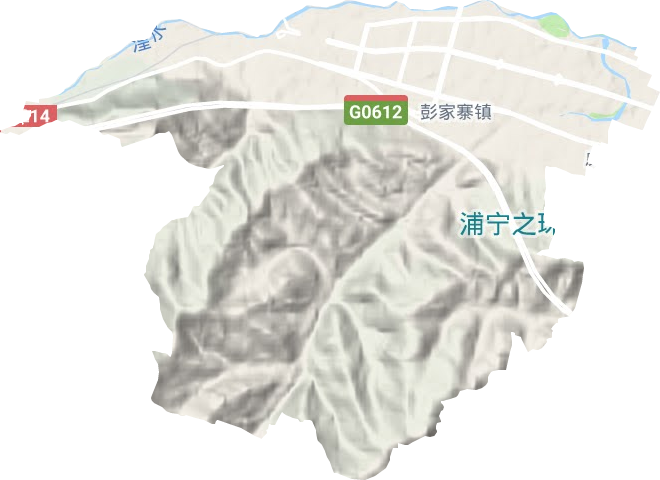 彭家寨镇地形地图