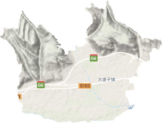 大堡子镇地形地图