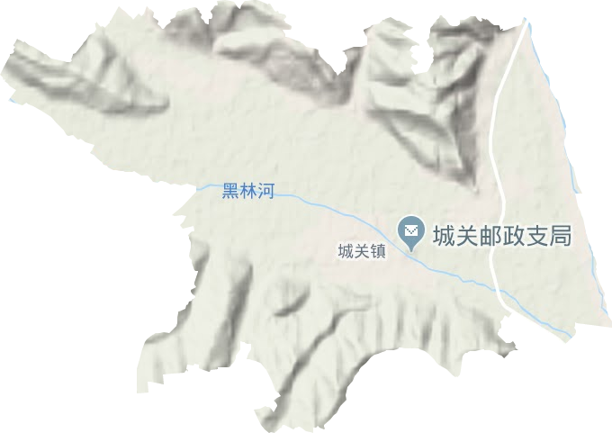 城关镇地形地图