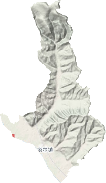 塔尔镇地形地图