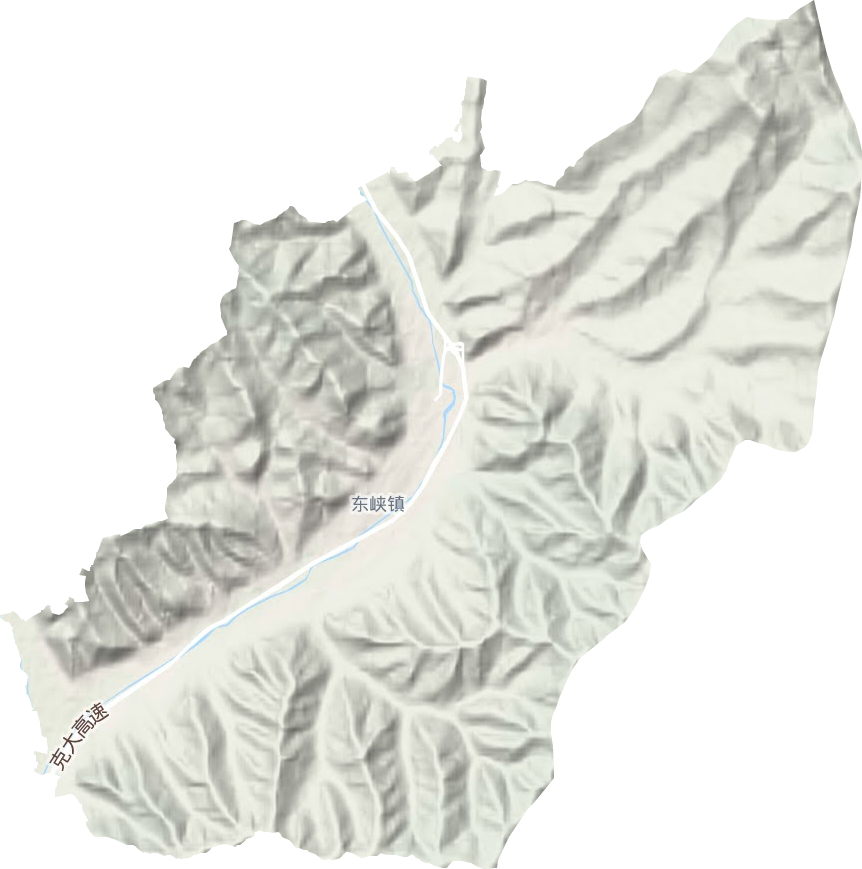 东峡镇地形地图