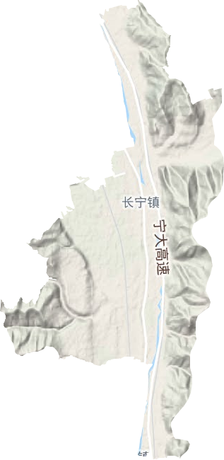 长宁镇地形地图