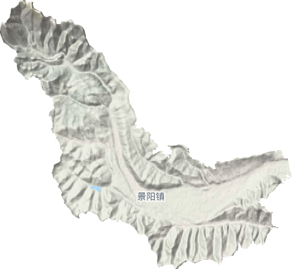 景阳镇地形地图