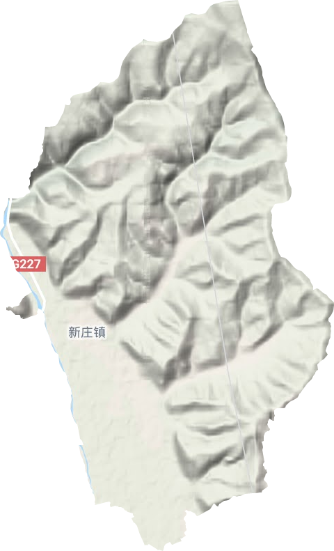 新庄镇地形地图