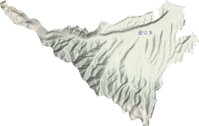 逊让乡地形地图