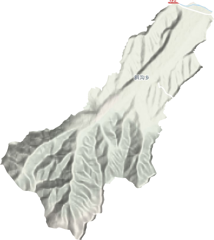 斜沟乡地形地图