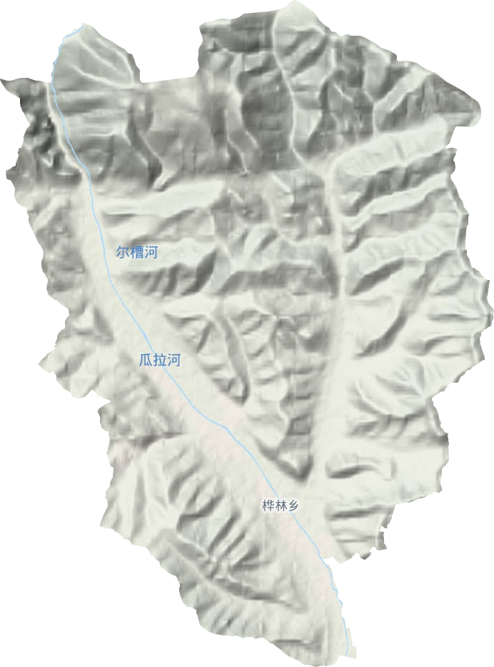 桦林乡地形地图