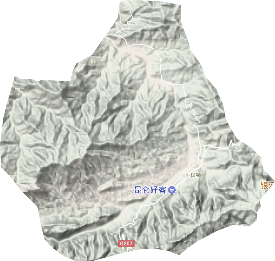 下口镇地形地图