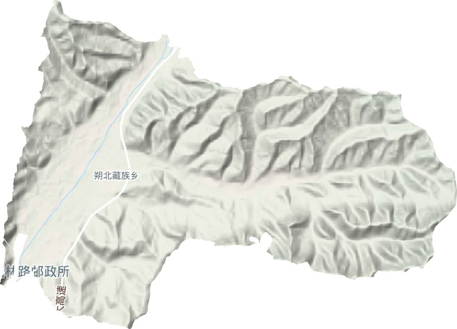 朔北藏族乡地形地图