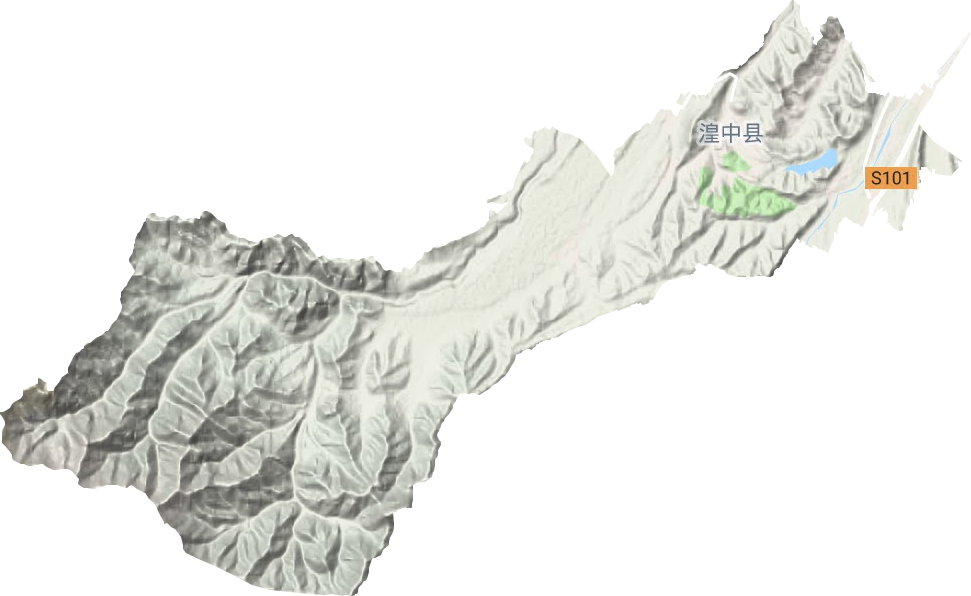 鲁沙尔镇地形地图