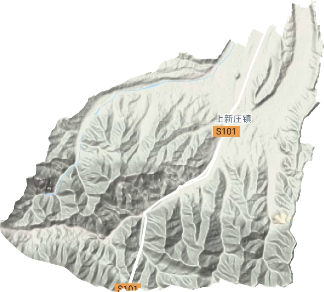 上新庄镇地形地图