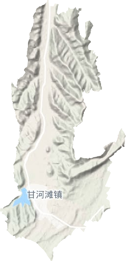 甘河滩镇地形地图