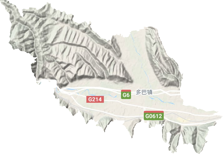 多巴镇地形地图