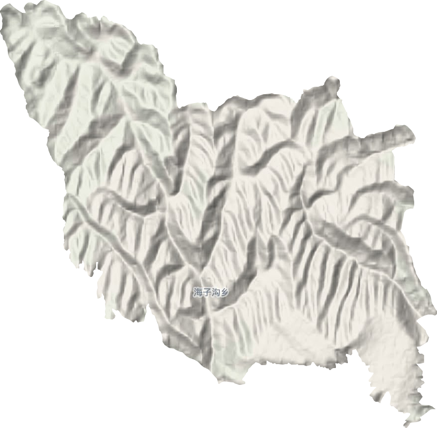 海子沟乡地形地图