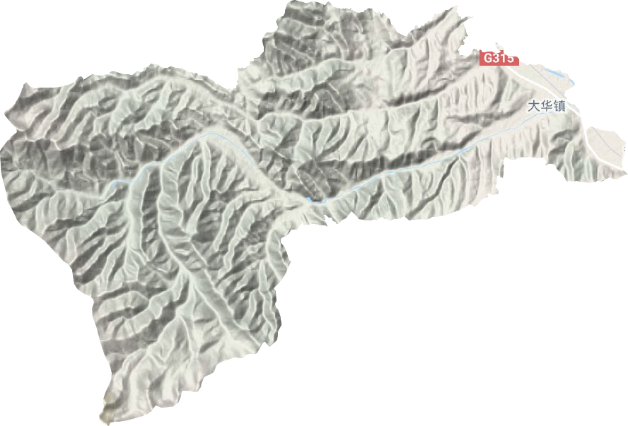 大华镇地形地图