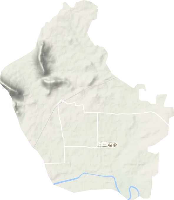 上三汲乡地形地图