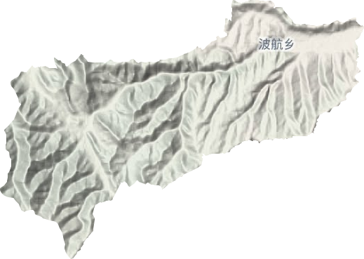 波航乡地形地图