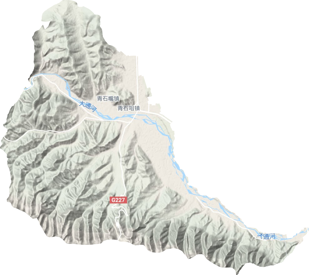 青石咀镇地形地图