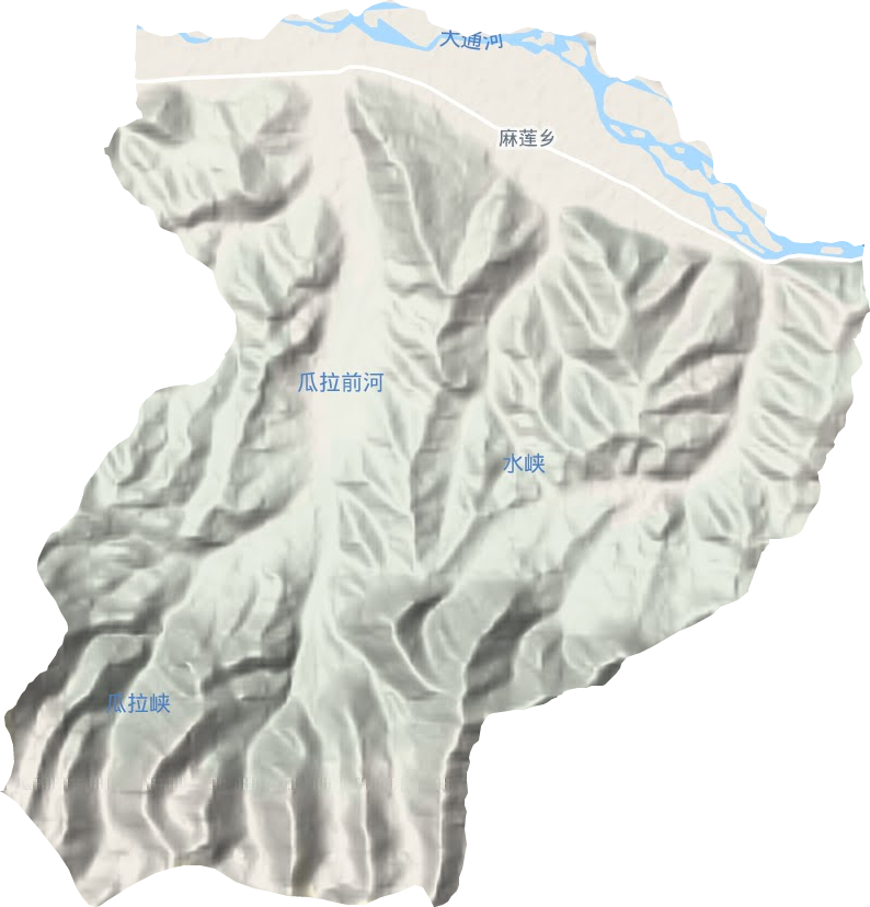 麻莲乡地形地图