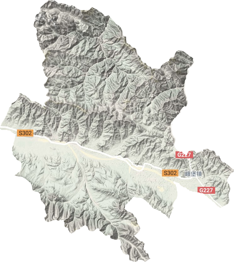 峨堡镇地形地图