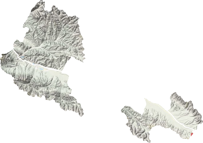 阿柔乡地形地图