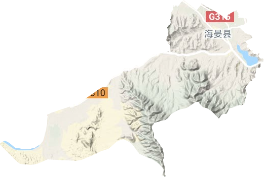 三角城镇地形地图