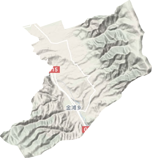 金滩乡地形地图