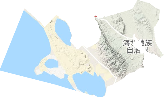 青海湖乡地形地图