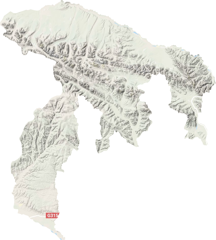 吉尔孟乡地形地图