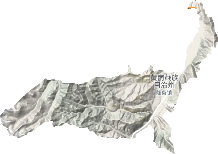 隆务镇地形地图