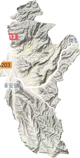 保安镇地形地图