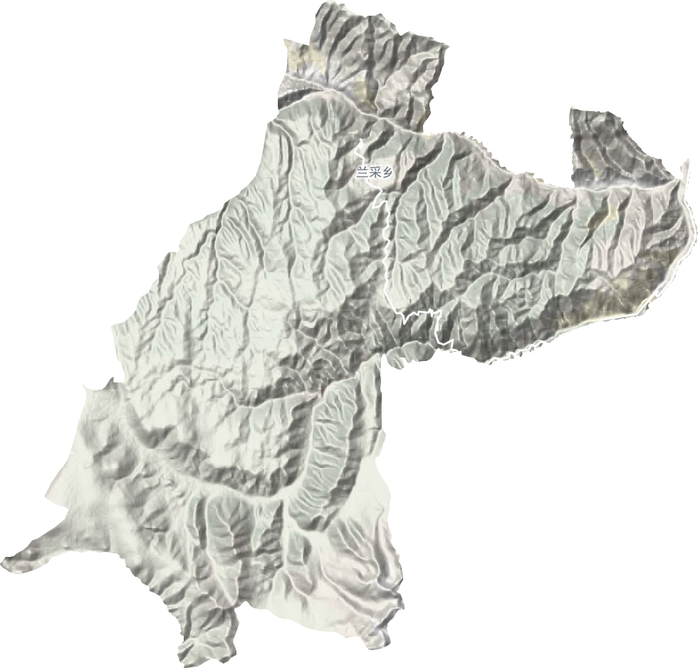 兰采乡地形地图