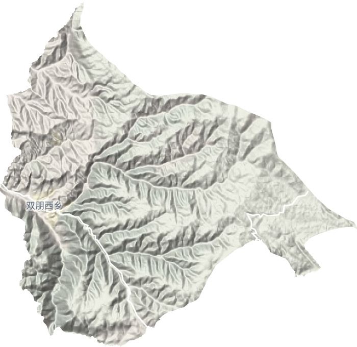 双朋西乡地形地图