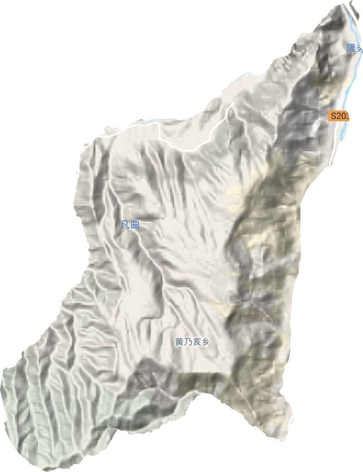 黄乃亥乡地形地图