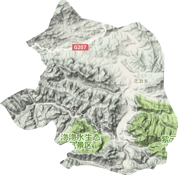 北冶乡地形地图